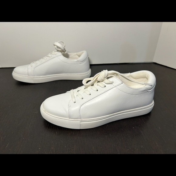 Kenneth Cole Leather Kam Sneakers White/Gold Womans 6 - Picture 6 of 16